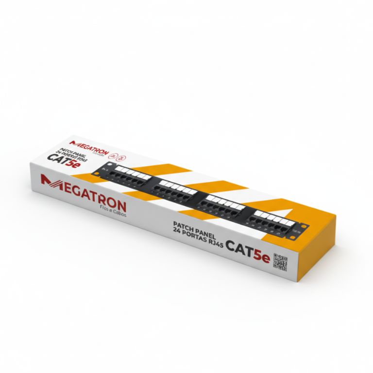 PATCH PANEL CAT.5E – 24 PORTAS