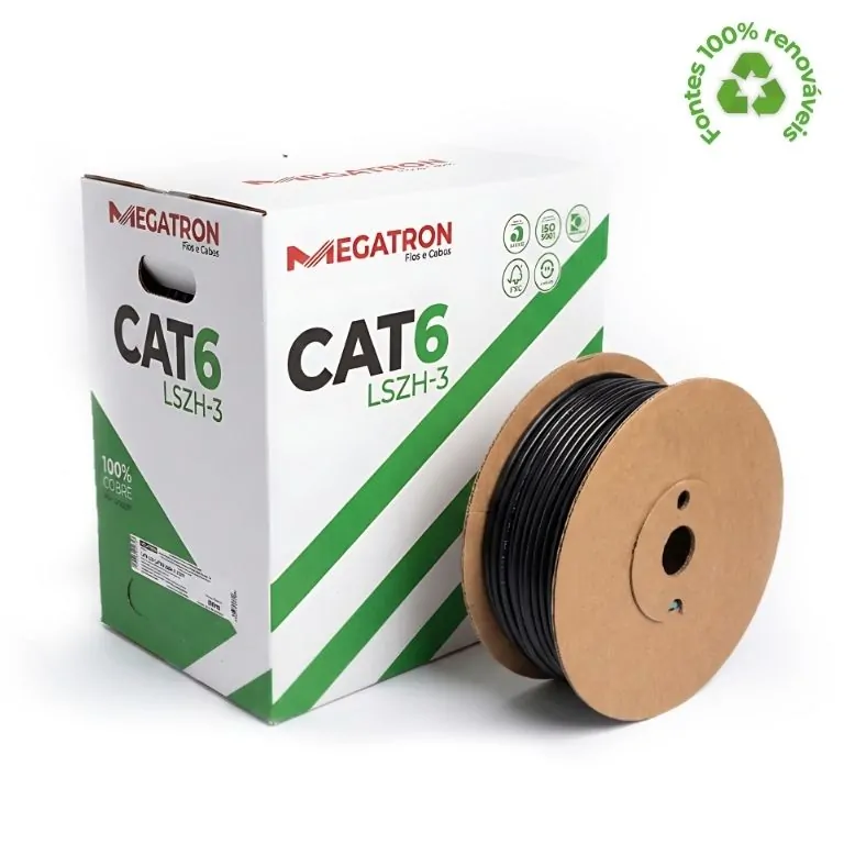 CABO DE REDE CAT 6 LSZH-3 REEL IN BOX U/UTP 4Px23 AWG